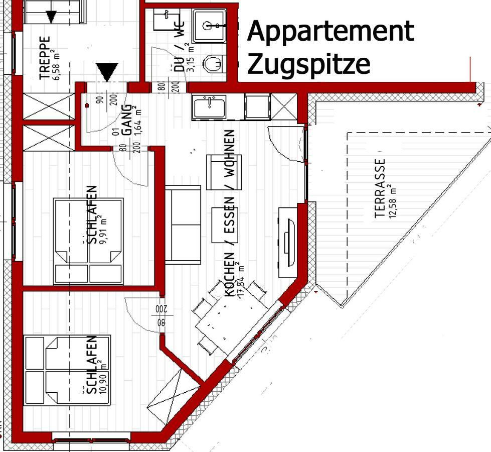 Zugspitzappartements エールヴァルト エクステリア 写真